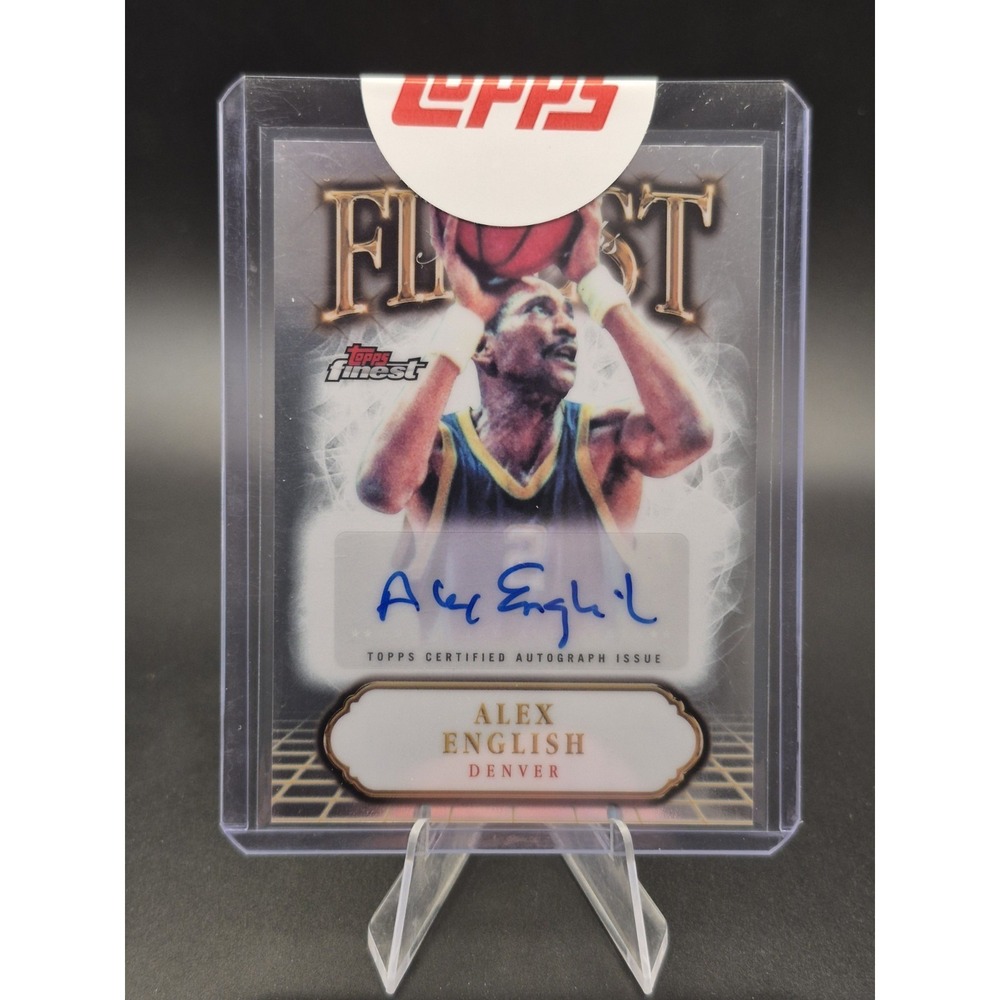 2024-25 Topps‎ Finest Alex English #FA-AE Finest Autographs (AU) Denver Nuggets